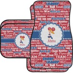 Cheerleader Car Floor Mats Set - 2 Front & 2 Back (Personalized)