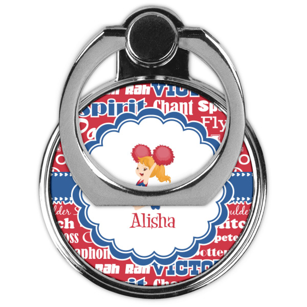 Cheerleader Cell Phone Ring Stand & Holder - Front (Collapsed)