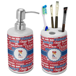 Cheerleader Ceramic Bathroom Accessories Set (Personalized)