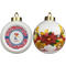 Cheerleader Ceramic Christmas Ornament - Poinsettias (APPROVAL)