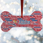 Cheerleader Ceramic Dog Ornament w/ Name or Text