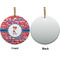 Cheerleader Ceramic Flat Ornament - Circle Front & Back (APPROVAL)