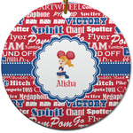 Cheerleader Round Ceramic Ornament w/ Name or Text