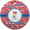 Cheerleader Round Ceramic Ornament w/ Name or Text