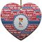 Cheerleader Heart Ceramic Ornament w/ Name or Text