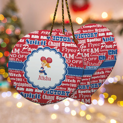 Cheerleader Ceramic Ornament w/ Name or Text