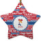 Cheerleader Star Ceramic Ornament w/ Name or Text