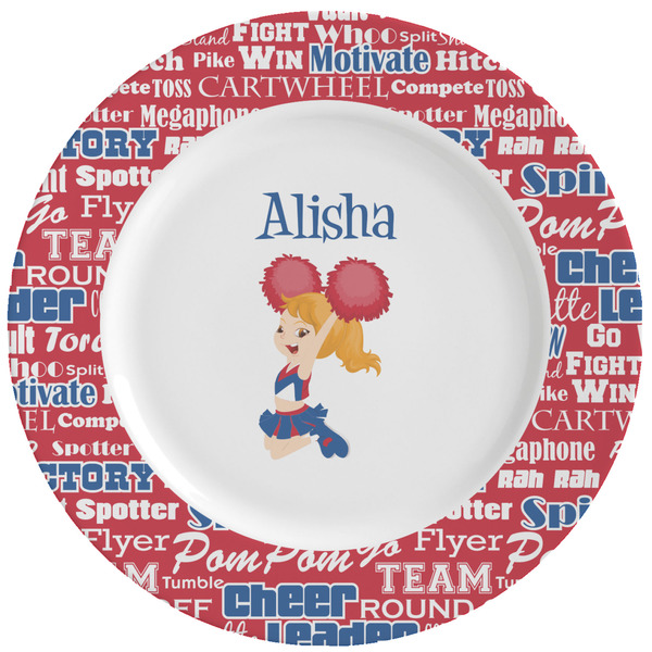Custom Cheerleader Ceramic Dinner Plates (Set of 4) (Personalized)