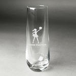 Cheerleader Champagne Flute - Stemless Engraved - Single (Personalized)