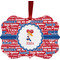 Cheerleader Metal Frame Ornament - Double Sided w/ Name or Text