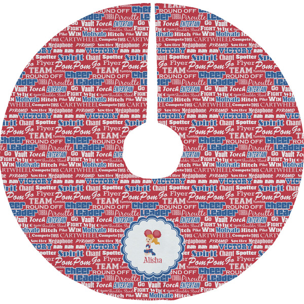 Custom Cheerleader Tree Skirt (Personalized)