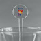 Cheerleader 7" Round Plastic Stir Sticks - Clear (Personalized)