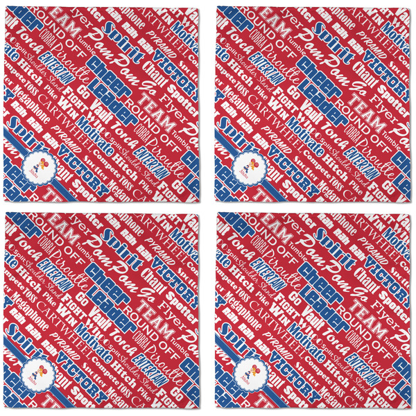 Cheerleader Cloth Napkins - Personalized Dinner (APPROVAL) Set of 4