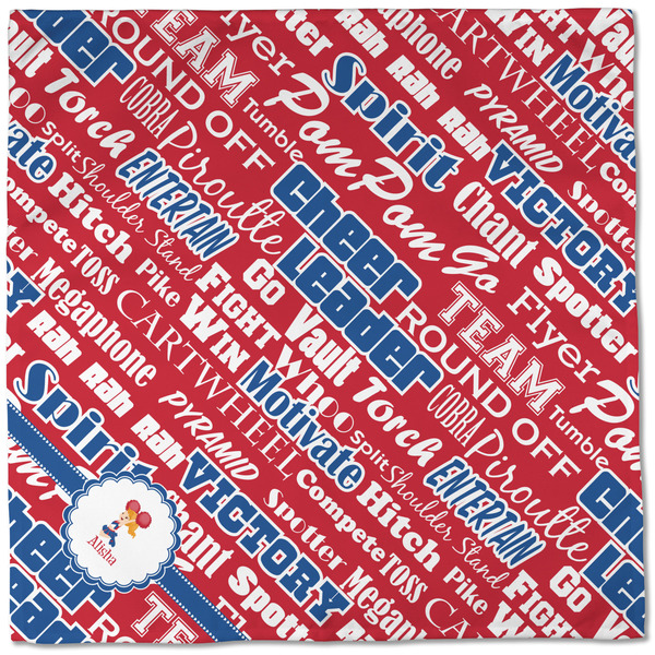 Cheerleader Cloth Napkins - Personalized Dinner (Full Open)