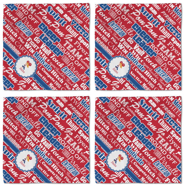 Cheerleader Cloth Napkins - Personalized Lunch (APPROVAL) Set of 4