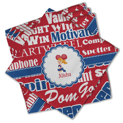 Cheerleader Cloth Cocktail Napkins - Set of 4 w/ Name or Text