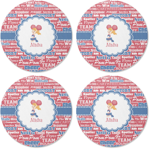 Cheerleader Coaster Round Rubber Back - Apvl