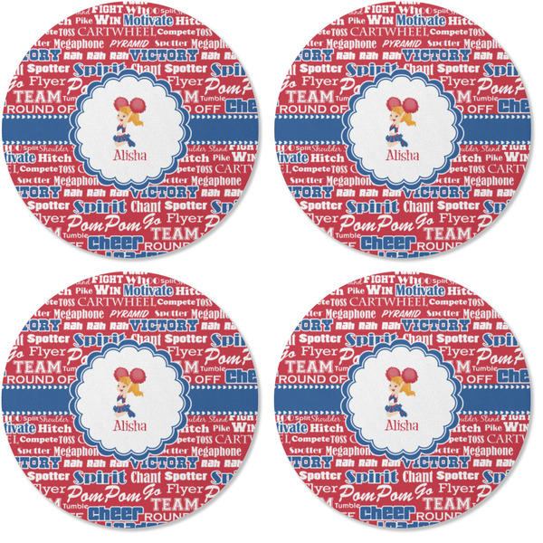 Cheerleader Coaster Round Rubber Back - Apvl