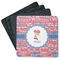 Cheerleader Square Rubber Backed Coasters - Set of 4 (Personalized)