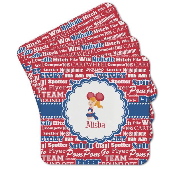 Custom Cheerleader Cork Coaster - Set of 4 w/ Name or Text