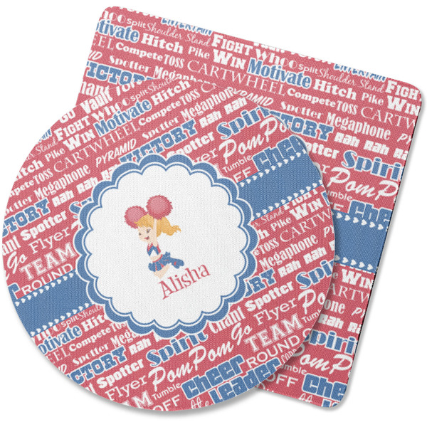 Custom Cheerleader Rubber Backed Coaster (Personalized)