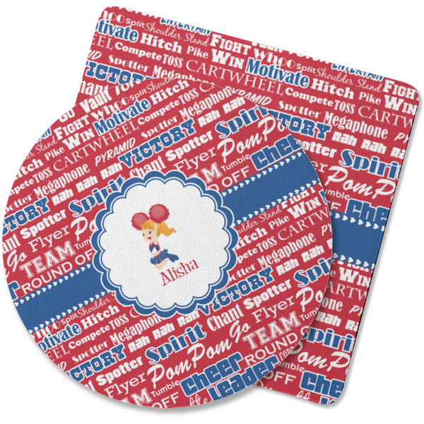 Custom Cheerleader Rubber Backed Coaster (Personalized)