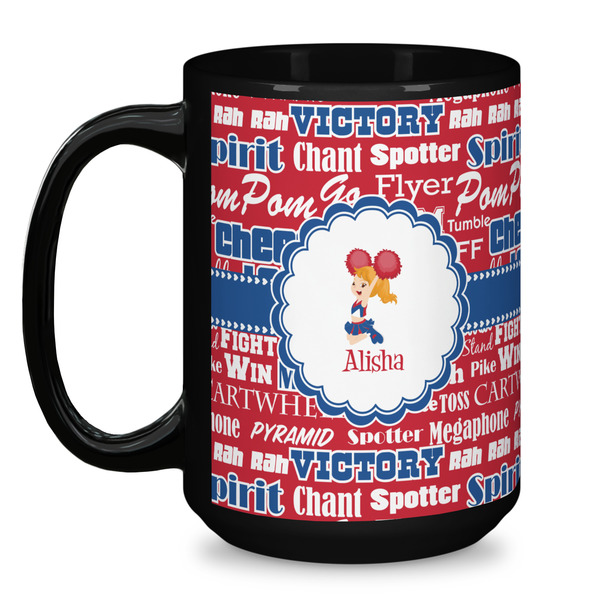 Cheerleader Coffee Mug - 15 oz - Black