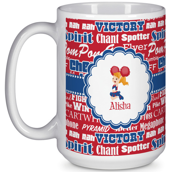 Custom Cheerleader 15 Oz Coffee Mug - White (Personalized)