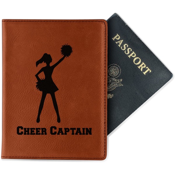 Custom Cheerleader Passport Holder - Faux Leather - Single Sided (Personalized)