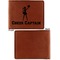 Cheerleader Cognac Leatherette Bifold Wallets - Front and Back Single Sided - Apvl
