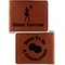 Cheerleader Cognac Leatherette Bifold Wallets - Front and Back
