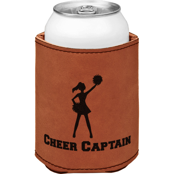 Custom Cheerleader Leatherette Can Sleeve - Double Sided (Personalized)