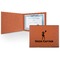 Cheerleader Cognac Leatherette Diploma / Certificate Holders - Front only - Main
