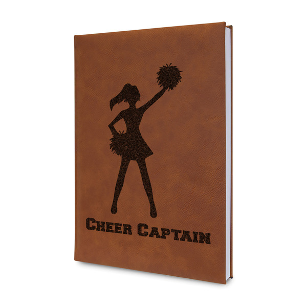 Custom Cheerleader Leatherette Journal - Double Sided (Personalized)