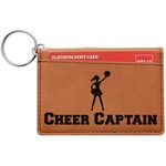 Cheerleader Leatherette Keychain ID Holder - Double Sided (Personalized)