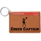 Cheerleader Cognac Leatherette Keychain ID Holders - Front Credit Card