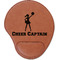 Cheerleader Cognac Leatherette Mouse Pads with Wrist Support - Flat