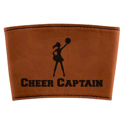 Cheerleader Leatherette Cup Sleeve (Personalized)