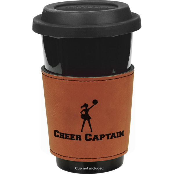 Cheerleader Cognac Leatherette Mug Sleeve - Front