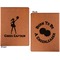Cheerleader Cognac Leatherette Portfolios with Notepad - Small - Double Sided- Apvl