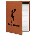 Cheerleader Leatherette Portfolio with Notepad - Small - Double Sided (Personalized)