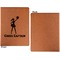 Cheerleader Cognac Leatherette Portfolios with Notepad - Small - Single Sided- Apvl