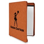 Cheerleader Leatherette Zipper Portfolio with Notepad (Personalized)