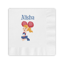 Cheerleader Coined Cocktail Napkins (Personalized)