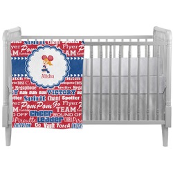 Cheerleader Crib Comforter / Quilt (Personalized)