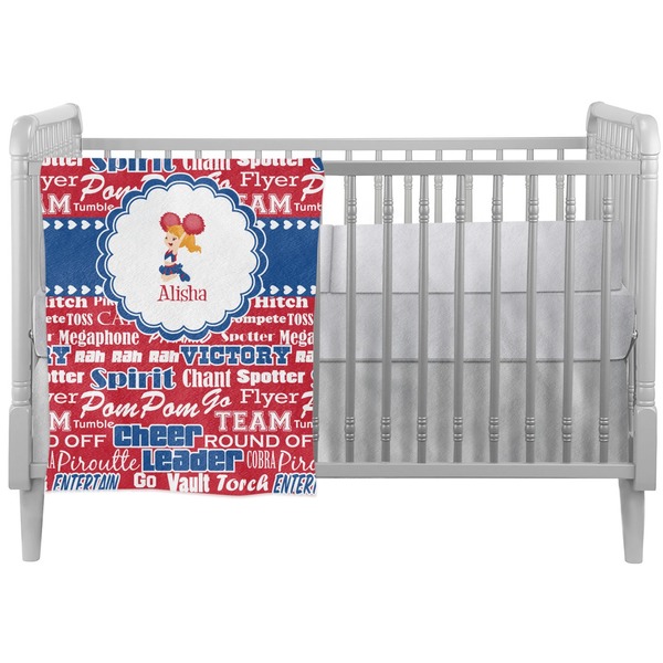 Custom Cheerleader Crib Comforter / Quilt (Personalized)