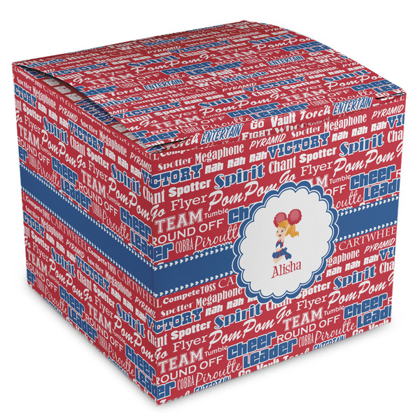 Custom Cheerleader Cube Favor Gift Boxes (Personalized)