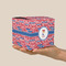 Cheerleader Cube Favor Gift Box - On Hand - Scale View