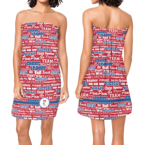 Cheerleader Custom Bath Wrap - Front & Back View