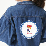 Cheerleader Twill Iron On Patch - Custom Shape - 2XL - Set of 4 (Personalized)